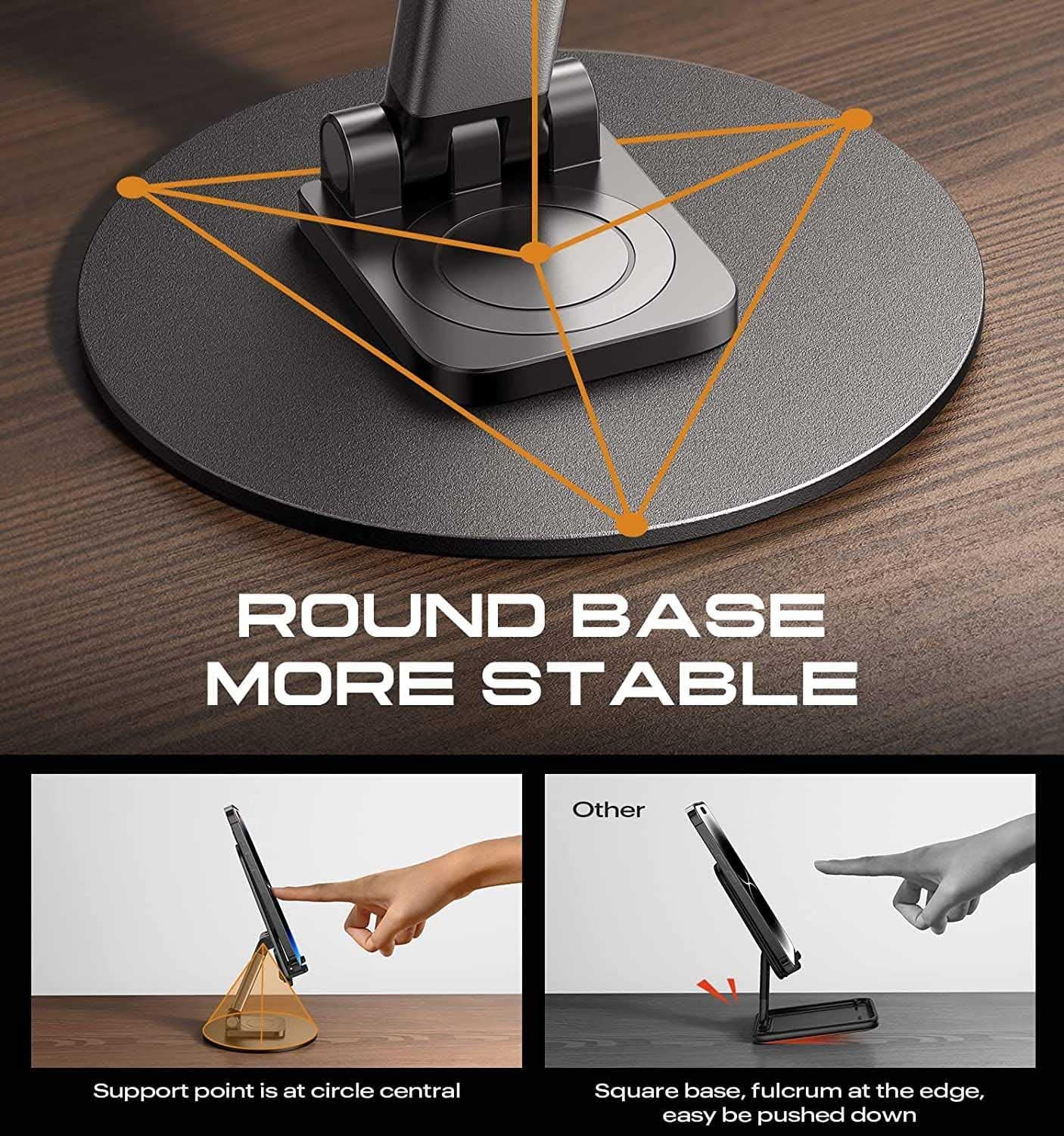 Mobile Phone Stand 360  Rotation Height and Angle
